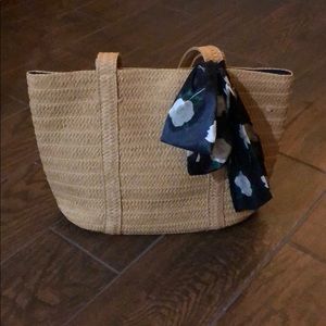 Basket purse with scarf